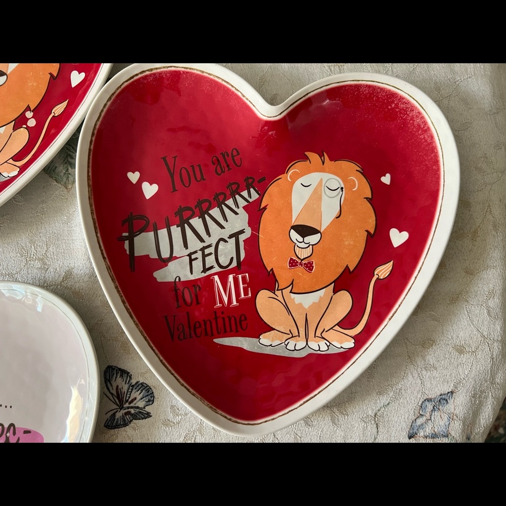 Pottery barn kids Valentine’s Day dining unique heart plate set